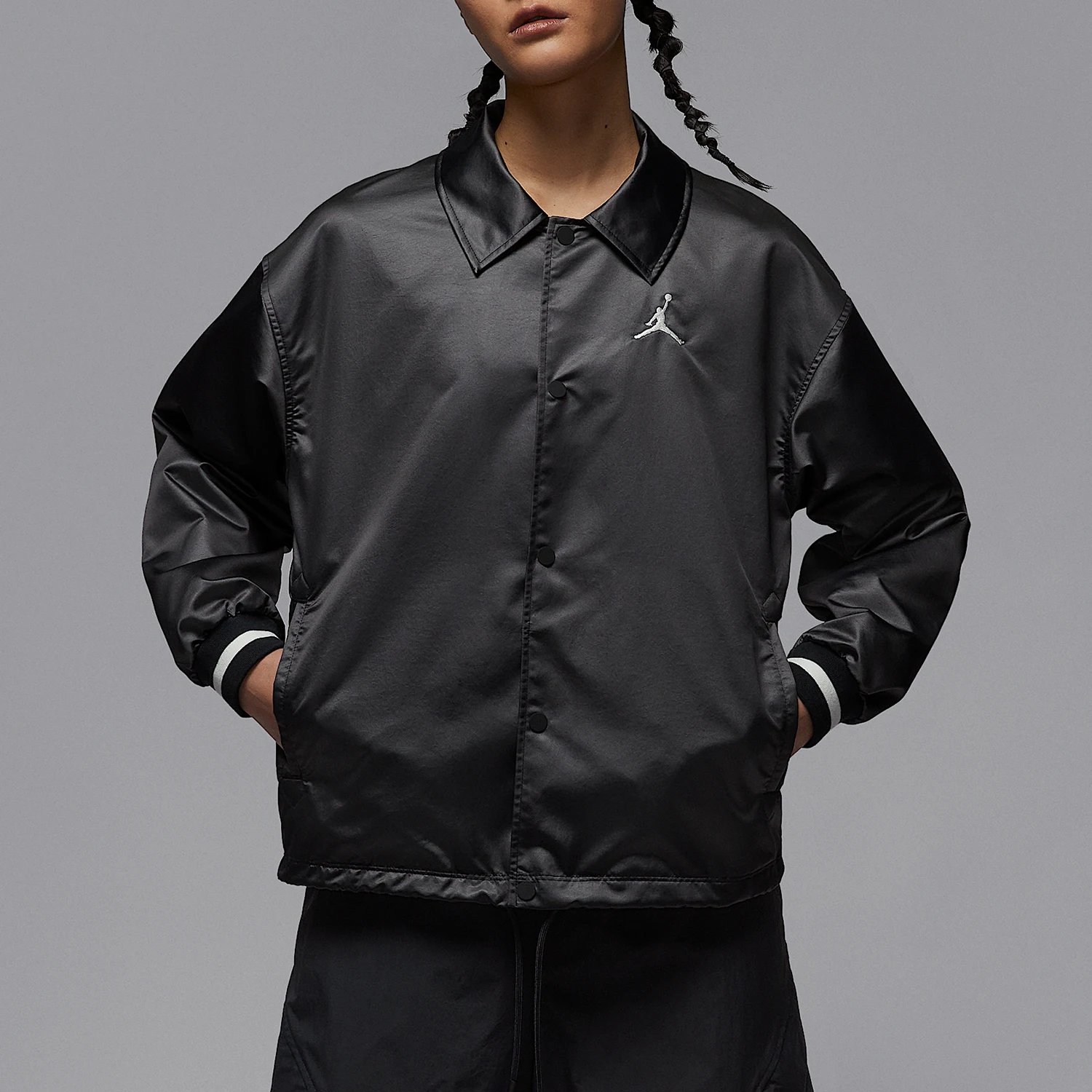 

Nike genuine JORDAN Women's Coach Collar Loose Jacket HJ0088-010