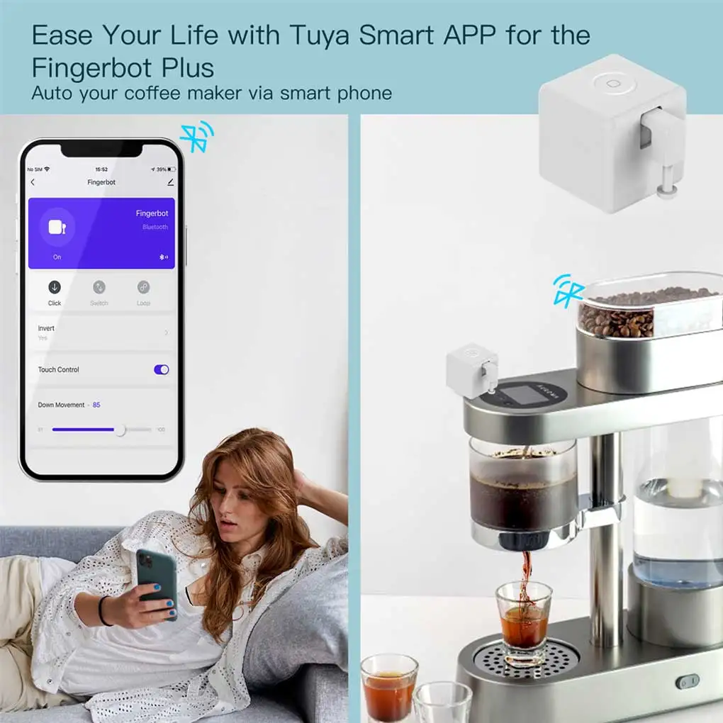Smart Switch Robot Bluetooth-compatible Wireless APP Button Pusher Household Automation Pushing Device Light Curtain Controller