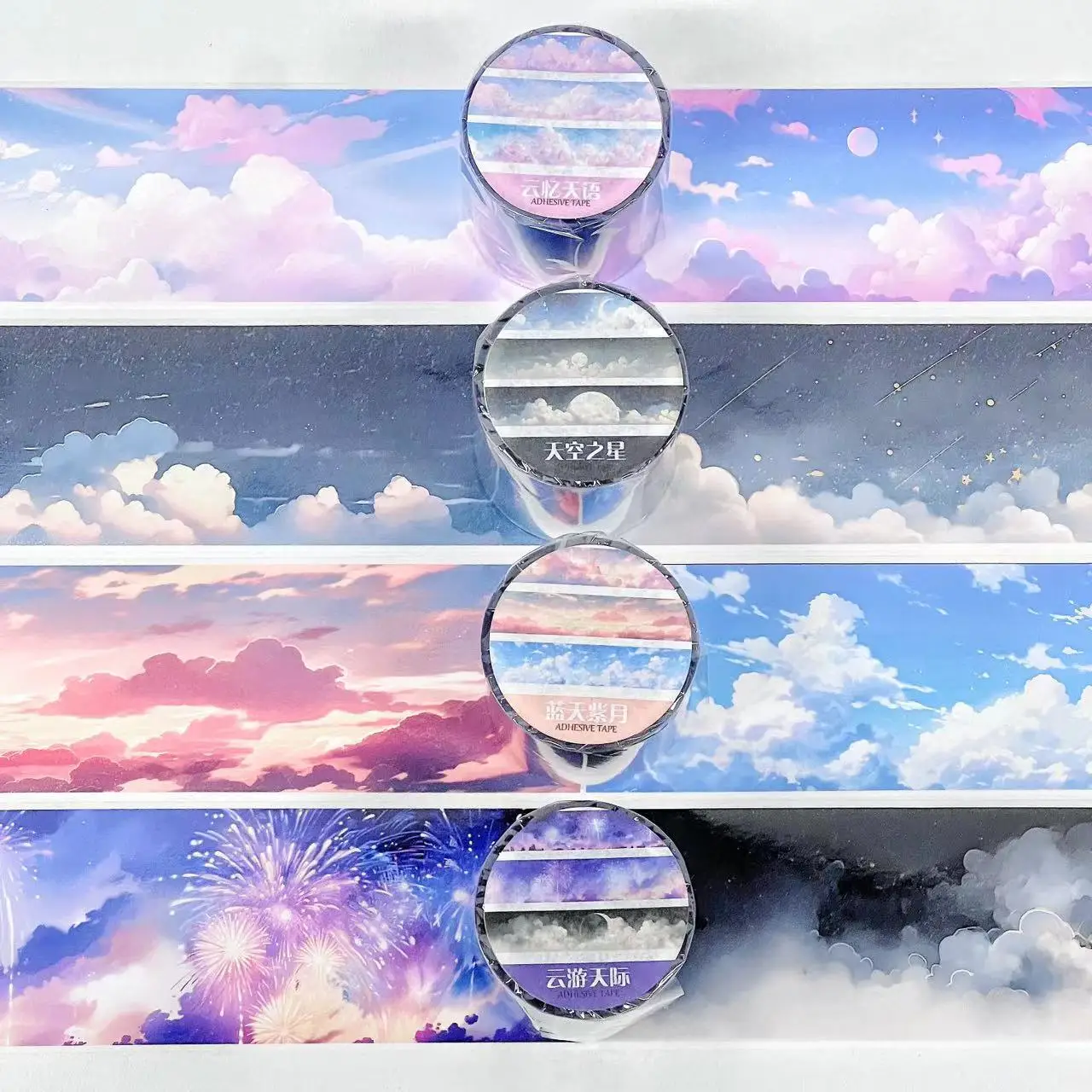 

Sandu Studio Journal Tape Sky Scenery Background PET Washi Tape Collage DIY Wholesale Stickers 2m