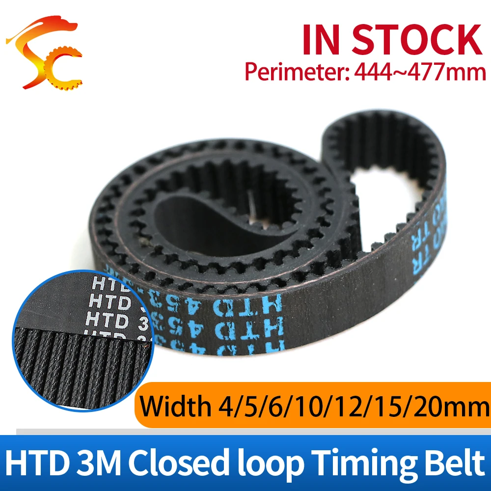 

HTD3M Ремень ГРМ 3M 444/447/450/453/456/459/462/465/468/471/474/477 мм Ширина 4/5/6/9/10/12/15/20 мм 3M Синхронный зубчатый ремень