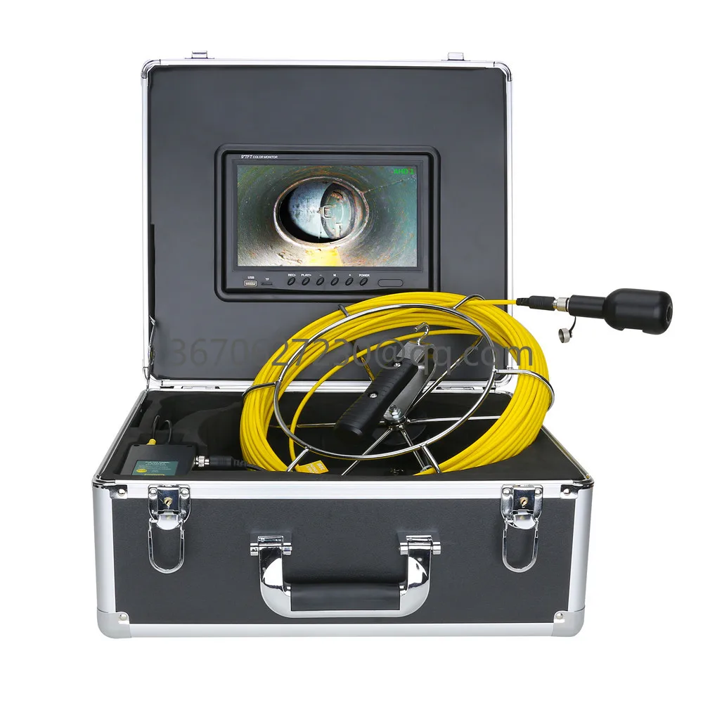 9 Inch Camera DVR 30M 1080P HD Dual Camera Lens Drain Sewer Pipeline Industrial Endoscope Pipe Inspection Video Camera