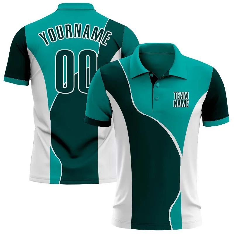 

Summer Shirts Women For Men Personalized Flower Polo Shirt 3D Print Golf Shirts Custom Your Name, Number, Team Name