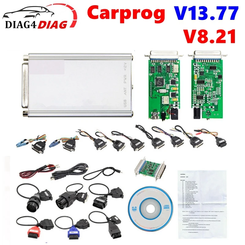 

Carprog V8.21 V13.77 Full 21 Adapters Can Activate ECU Tuning Chip Free Keygen Airbag Reset Tool For Radio/Dash/IMMO