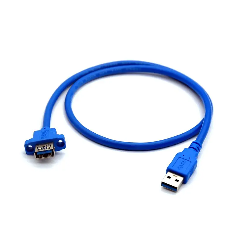 USB3.0 แผงด้านหน้าชายกับหญิง DIY ครึ่งห่อด้วยรูสกรูและหูสําหรับสายต่อคงที่