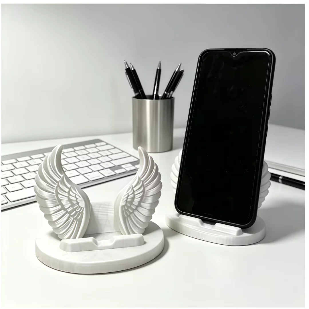 Angel Wings Phone Stand, Minimalist Aesthetic Desktop Cell Phone Holder, Table Decor Ornament Birthday Christmas Valentine Gift