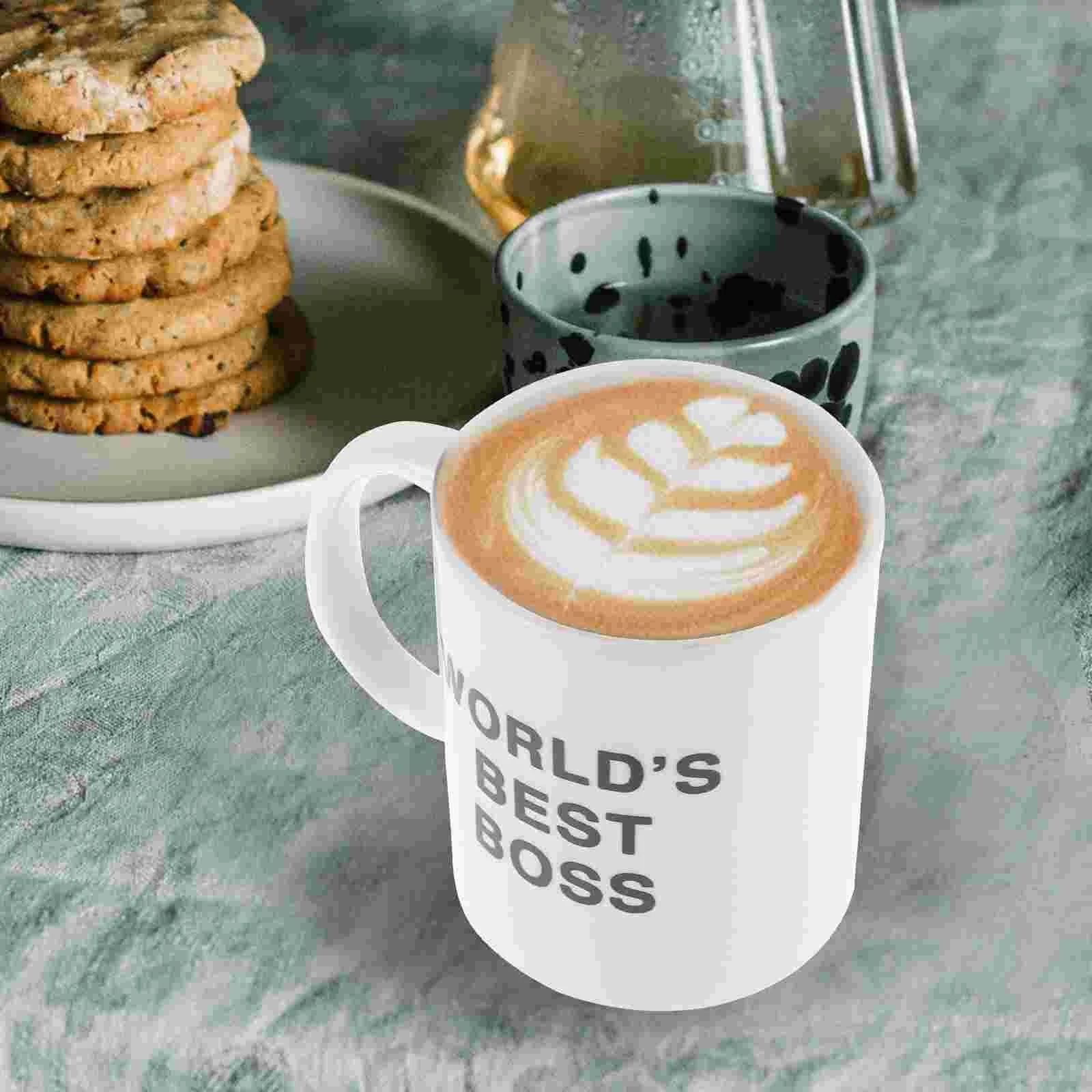 350ml Ceramic Mug Dunder Worlds Best Cup Personality Office Coffee Cup (White) ceramics mug couple cup