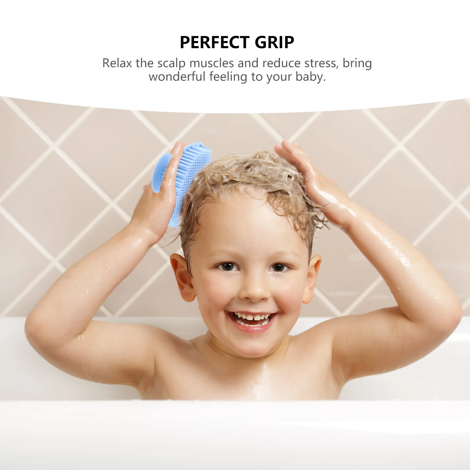 Cepillo de baño de silicona para bebé, champú infantil, masajeador del cuero cabelludo, herramienta de limpieza de ducha, cerdas suaves, Gel suave, gorro de lavado de cabello para niños