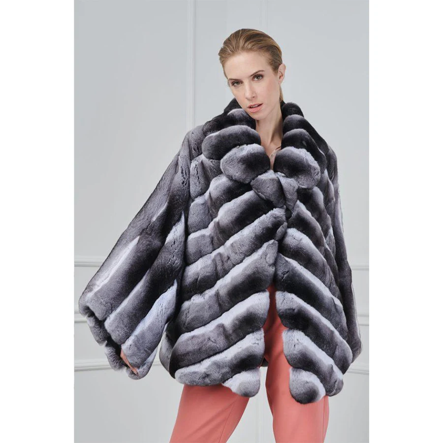 Fur Coat Real Rabbit Fur Coat Women's Winter Rabbit Fur Coat Luxury Clothes Warm Best Selling