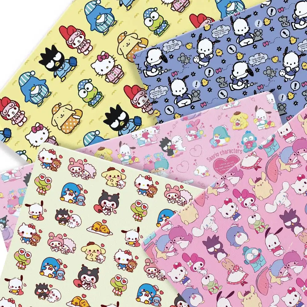 Hello Kitty 140x50CM tkanina bawełniana z motywem kreskówkowym patchworkowa tkanina dziecięca do szycia sukienka dla lalek zasłona poliestrowa