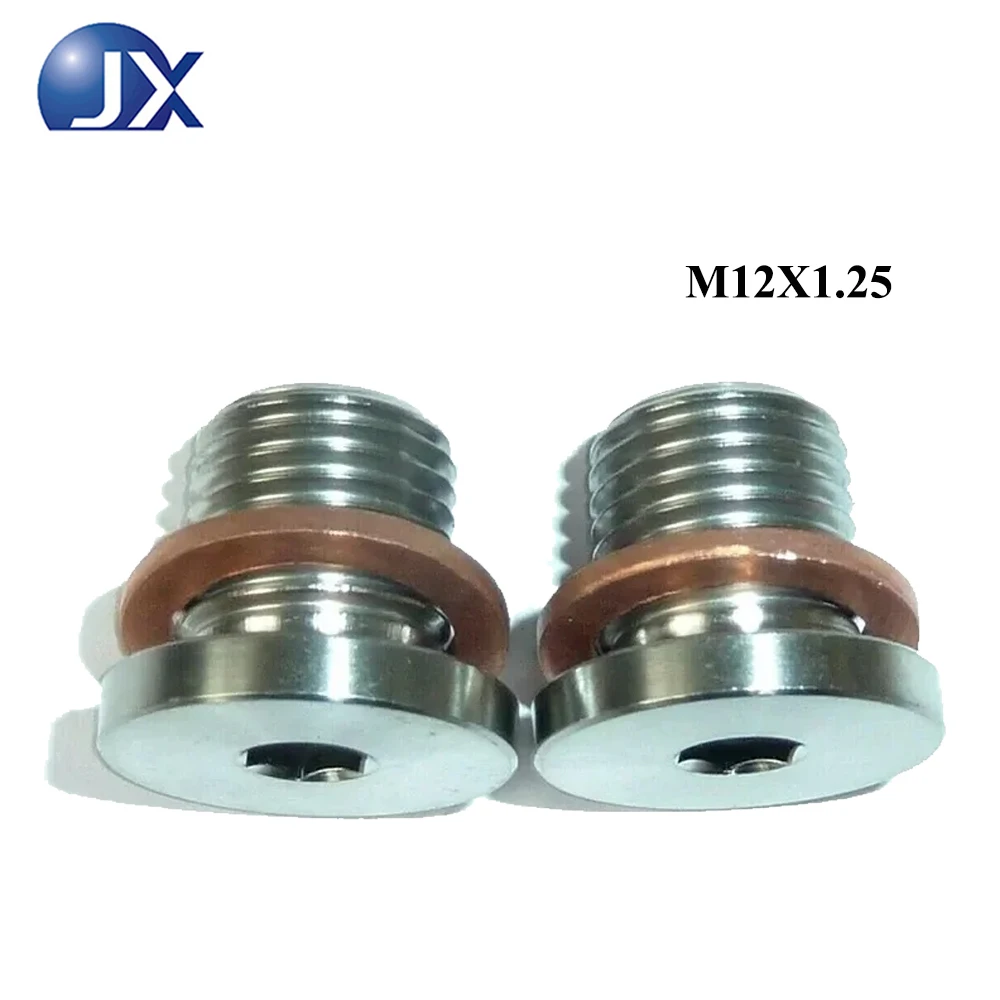 2pcs  Automobile 304 Screw Accessories: Exhaust Pipe M12*1.25 Hexagon Socket Plug Throat Plug Bolt