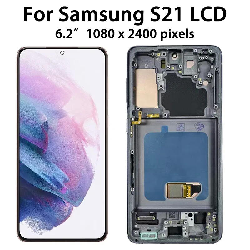 Super AMOLED For Samsung  S21 Plus S21+ 5G G996 G9960 G996F Lcd Touch Screen Digitizer For samsung S21 G991 G990F Display Frame