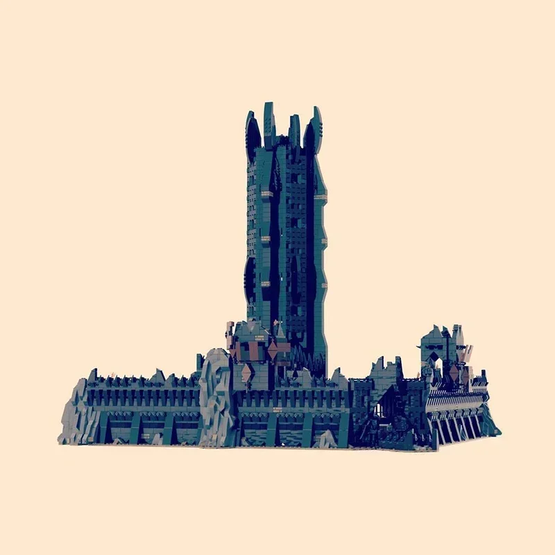 قلعة الطوب خواتم سحرية Moc بنة مشهد الفيلم UCS سيريث Ungol نموذج لتقوم بها بنفسك تجميع عرض الشارع لعبة هدية الطفل