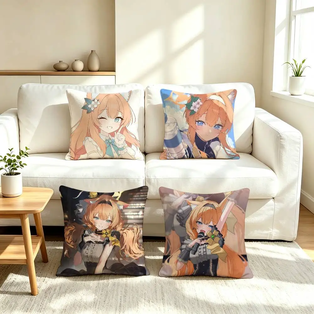 I-Iochi Mari Blue Archive Game  Pillow Case Square Double-Sided Sofa Cushion Cover Bedroom Bedside Pillow