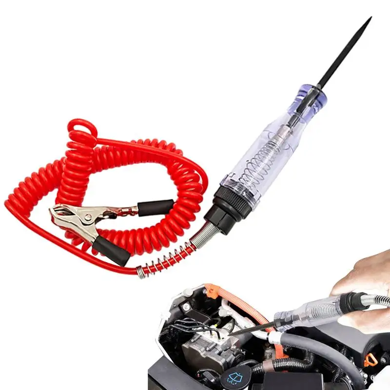 

Car Circuit Tester 6-24V Premium Test Light With Extended Spring Automotive Circuit Voltage Tester With Indicator Light for Cars