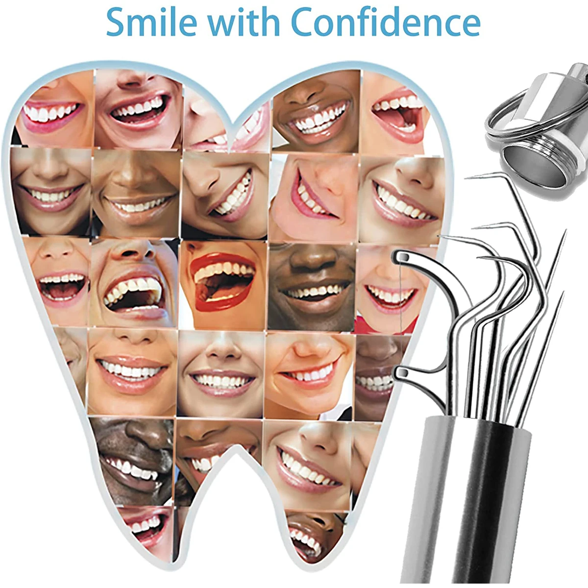 3/4/5/7PCS Aluminum Toothpick Set Portable Oral Cleaning Tools Tooth Flossing Artifact Outdoor Picnic Camp Reusable Toothpick