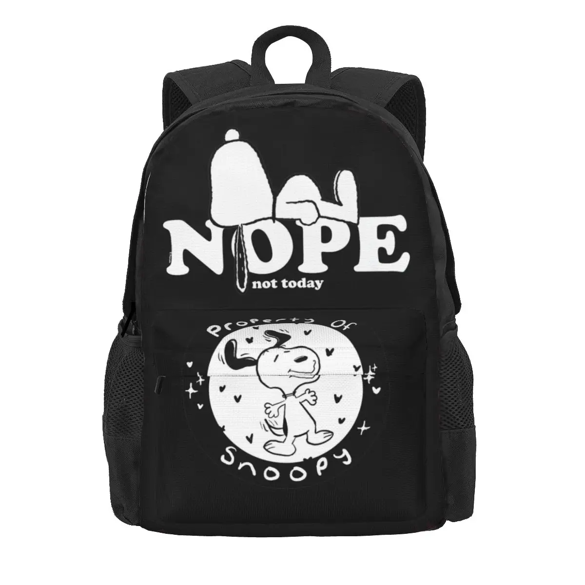 Property Of Snoopy Dog Cartoon Women Backpack Mochila Student School Bag Laptop Mochila Kids Waterproof Polyester Rucksack