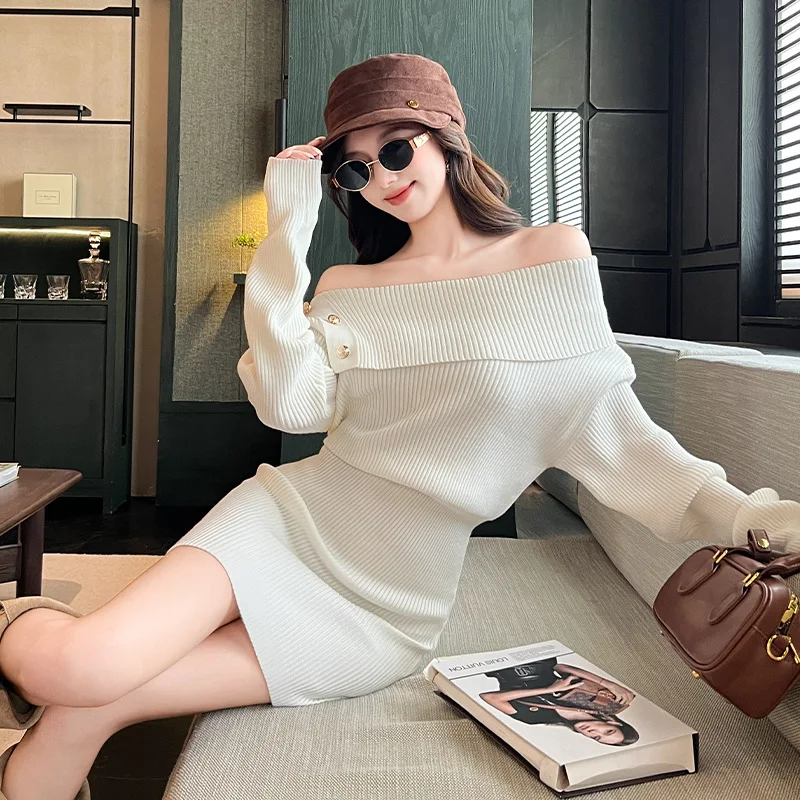 

Knee Length Pullovers Blue Y2K Sweaters Jumpers Women Button-Decorated Fitted Dinning Preppy-Style Teens Cosy Layered Star Girls