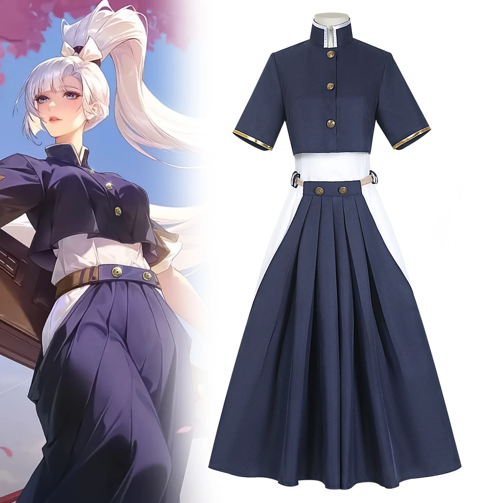 

King of Glory Cosplay Costume Spell Return Collaboration Jialuo Shenguang Yihua Game Character Role-Playing Costume Cosplay