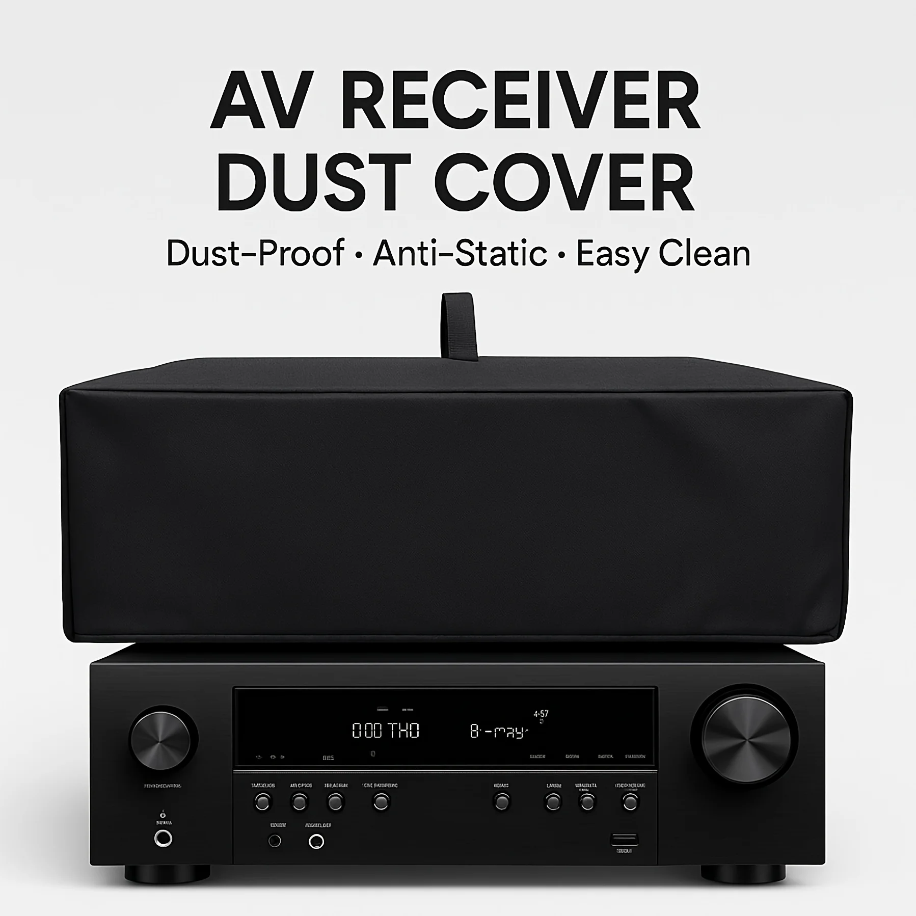 Anti-Static AV Receiver Dust Cover, Fits Most Receivers Amplifiers & Stereo Panels, Easy-Clean for Home Theater & Studio