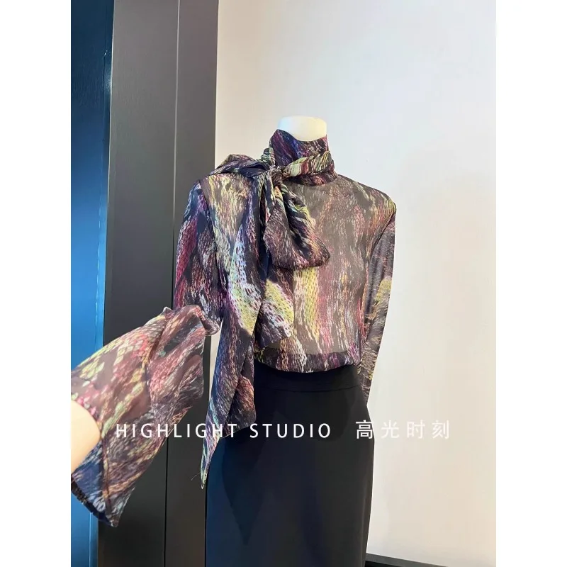 Bandhemd Edle Western Feminine Damenbekleidung High-End-Damenbekleidung Herbst 2025