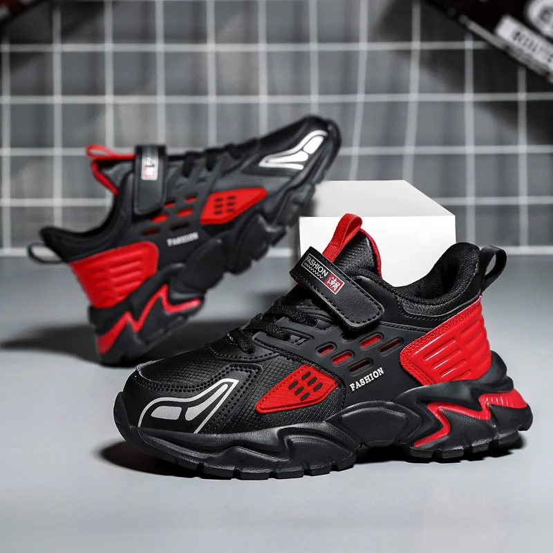 52706-387aac.jpg Kids Casual Running Sneakers PU Leather Comfortable Sports Shoes