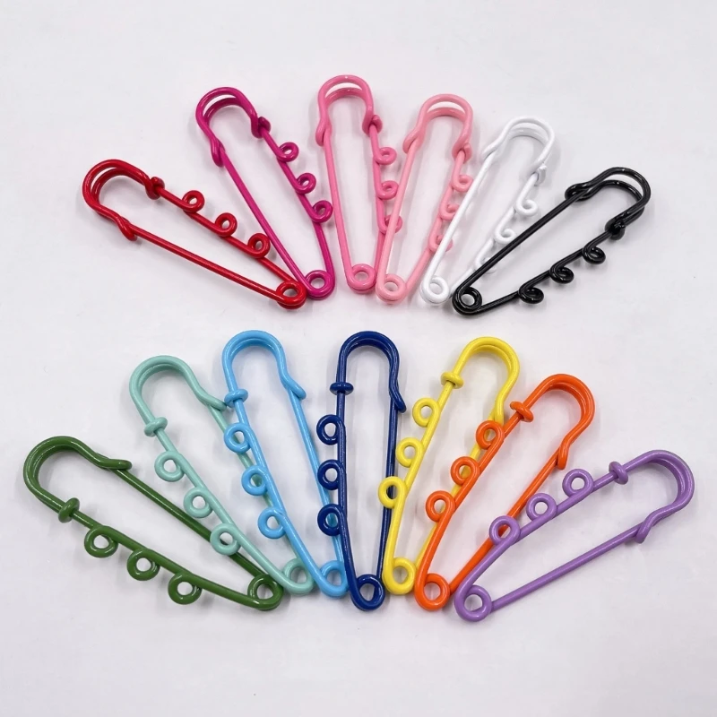 12pcs/Bag Elegant Brooch Pins for Women Colorful Safety Pins Stylish Breastpins