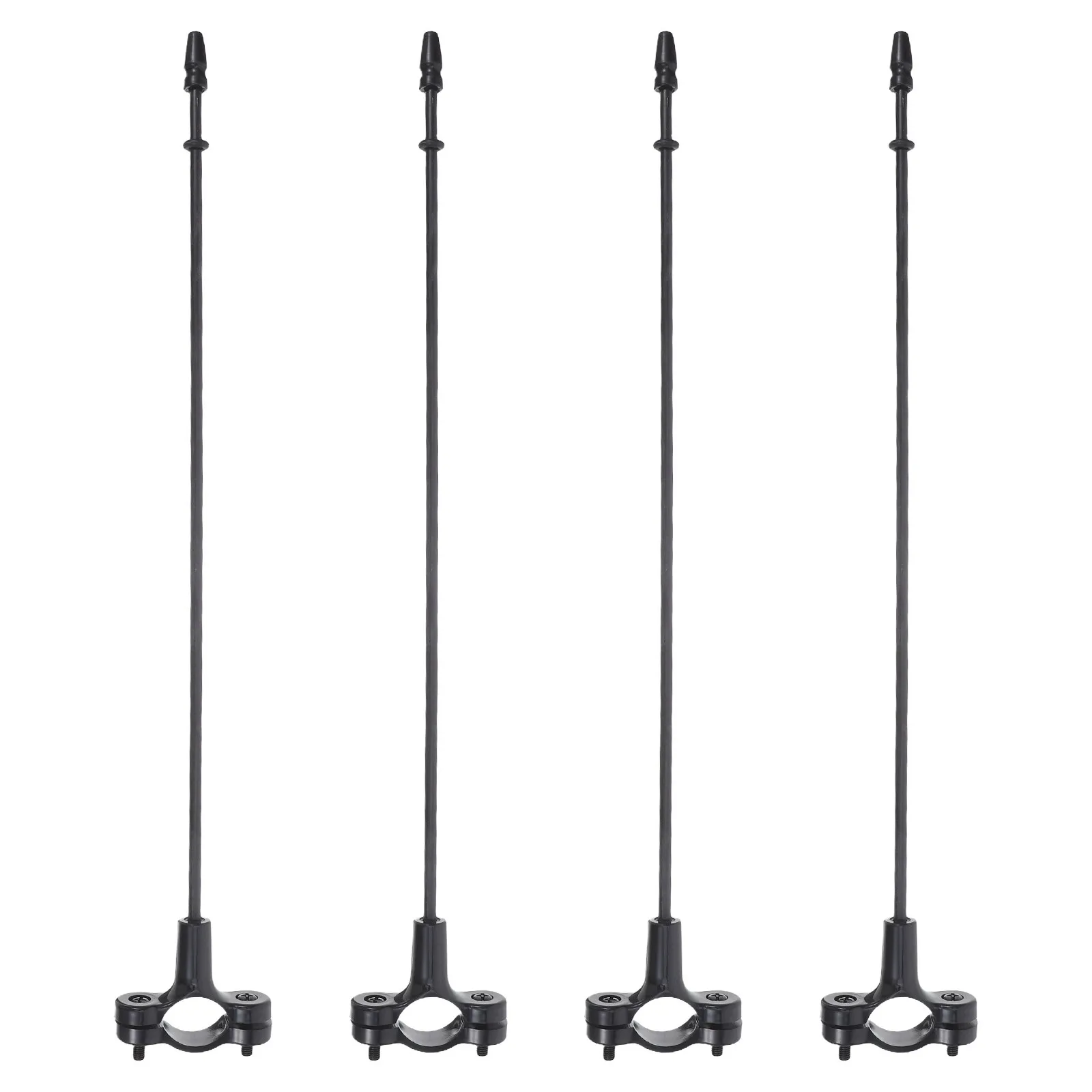4Pcs Bike Flag Pole Holder Heavy Duty Clamp for 58-1 Inch Handlebar Safety Flag Mount Offroad Mountain Cycling Race