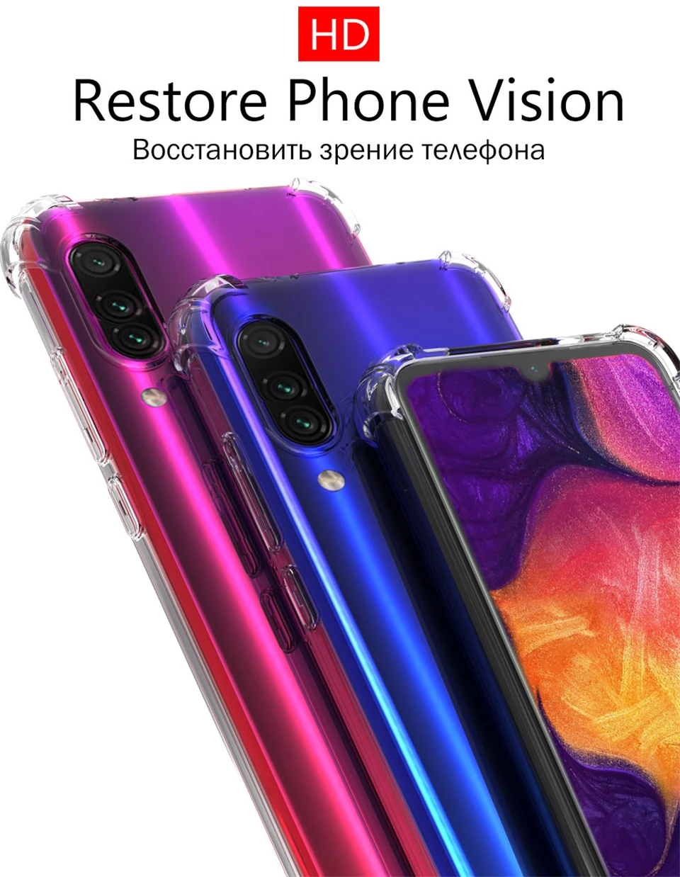 Klare Handyhülle für Samsung Galaxy S25 S24 S22 S23 Ultra S20 FE S21 Plus Ultra A15 A25 A55 A54 A34 5G stoßfeste Silikonhülle – Detail 2