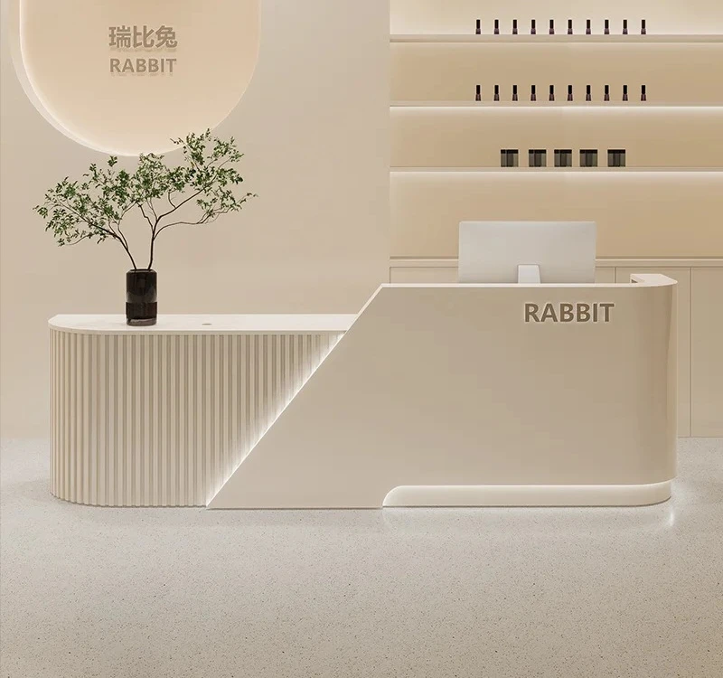 B Decor Front Desk Reception Counter Modern  Beauty Salon Reception Desks Clinic Luxury Mostrador De Tienda Furniture