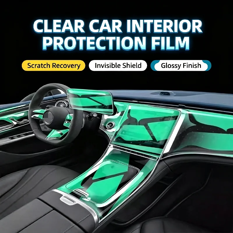 For 2022 Mercedes-Benz EQE Interior Film Center Console Instrument Cluster Screen Car Interior Transparent Protective Film