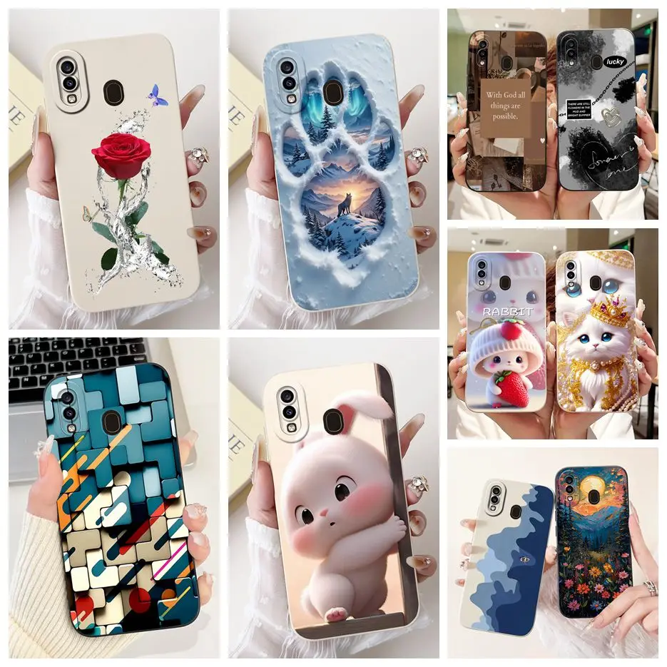 Para Samsung Galaxy A20 A30 funda nueva funda de lujo pintada con caramelo funda de silicona suave para Samsung A30 A 20 Galaxy A20s Fundas parachoques