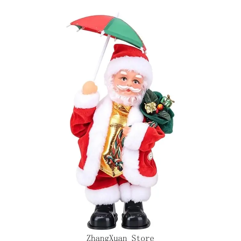 Animierte Weihnachtsmannfigur für Schreibtische, Regale und Theken 3XUF – Detail 2