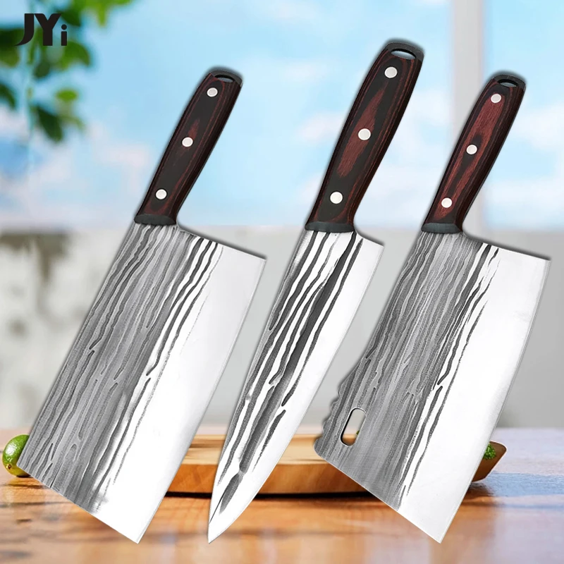 

Hand Forging Kitchen Knives Chef Slicing Chopping Butcher Meat Cleaver Sushi Vegetable Cutter Professional Cooking Cutting Tools