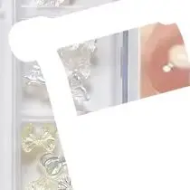 12 Grids Aurora Mini 3D Nail Art Butterfly Pearl Charms Accessories Resin Bowknot For Nails Decorations Manicure Decor Supplies