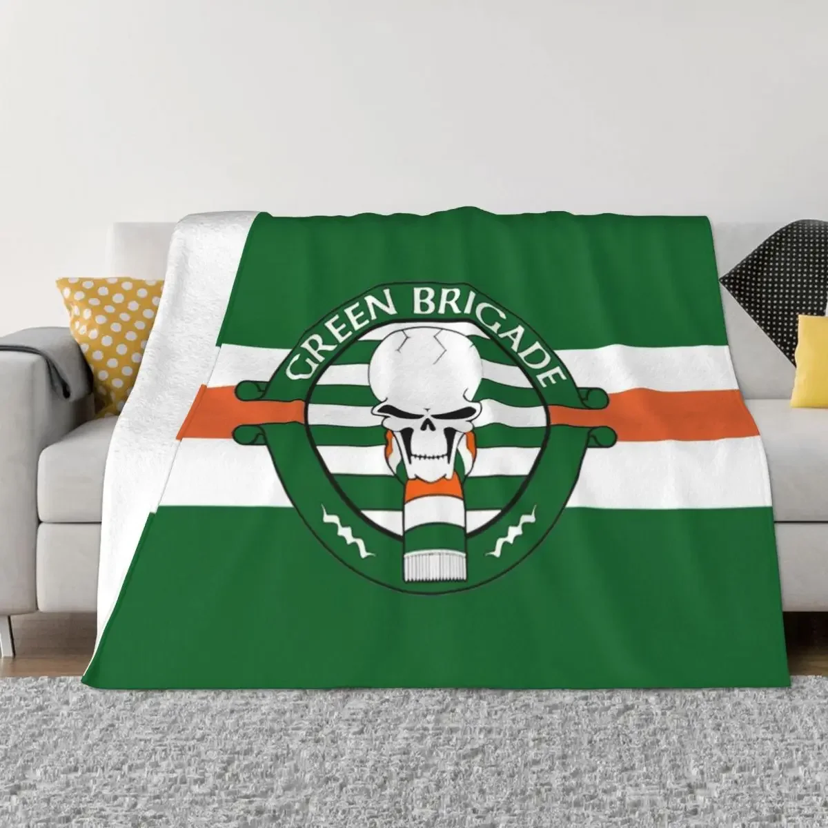 Green Brigade Throw Blanket Personalized Gift Winter beds Flannel Fabric Blankets