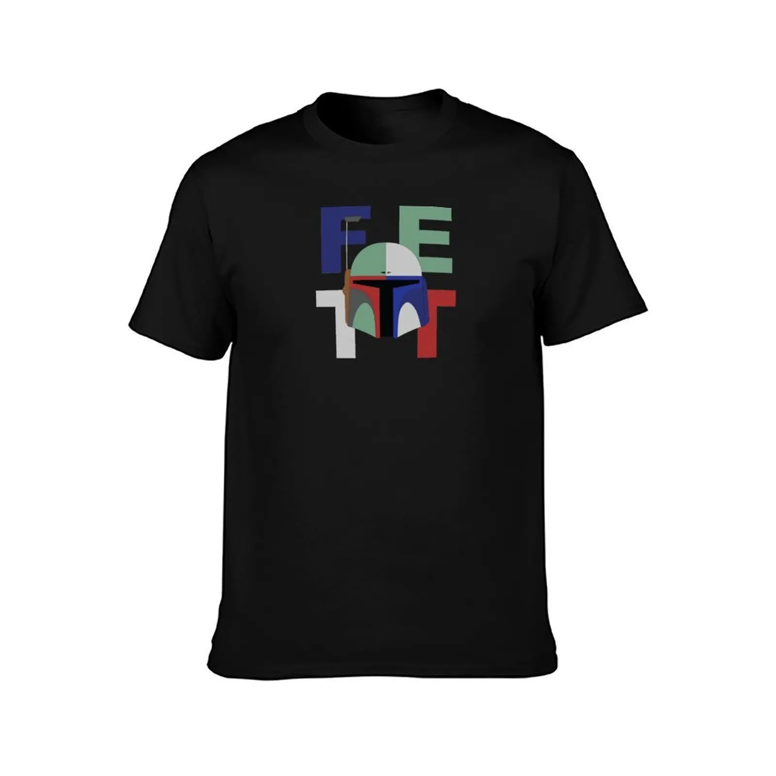 FETT T-Shirt, Summer Casual Cotton Tee, Oversized Streetwear Tops, Vintage Graphic Print, Loose Fit Short Sleeve, 100% Cotton