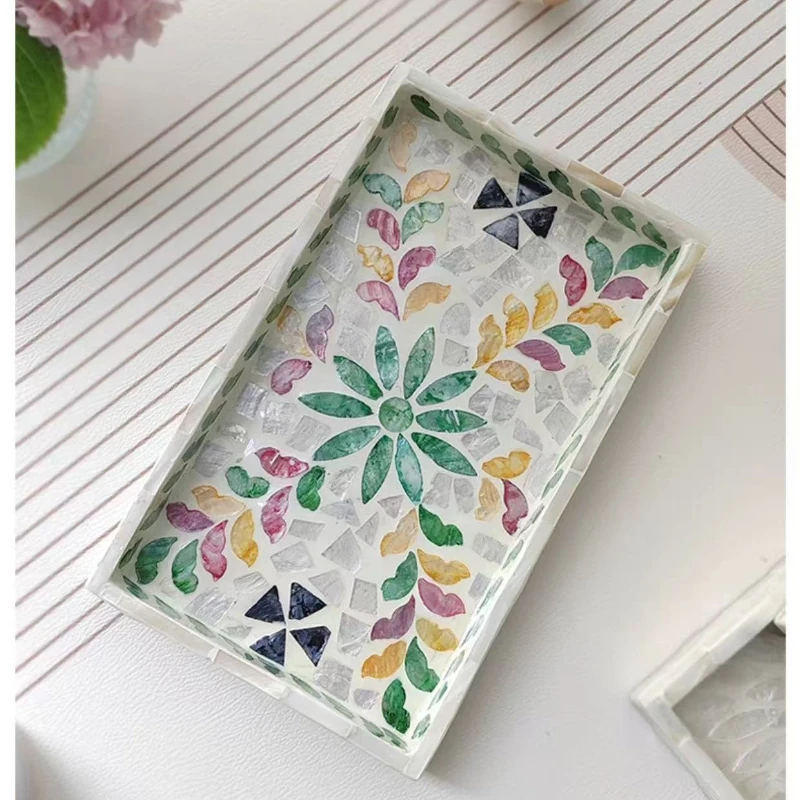Rectangular Shell Tray Colorful Storage Board Decorative Storage Container