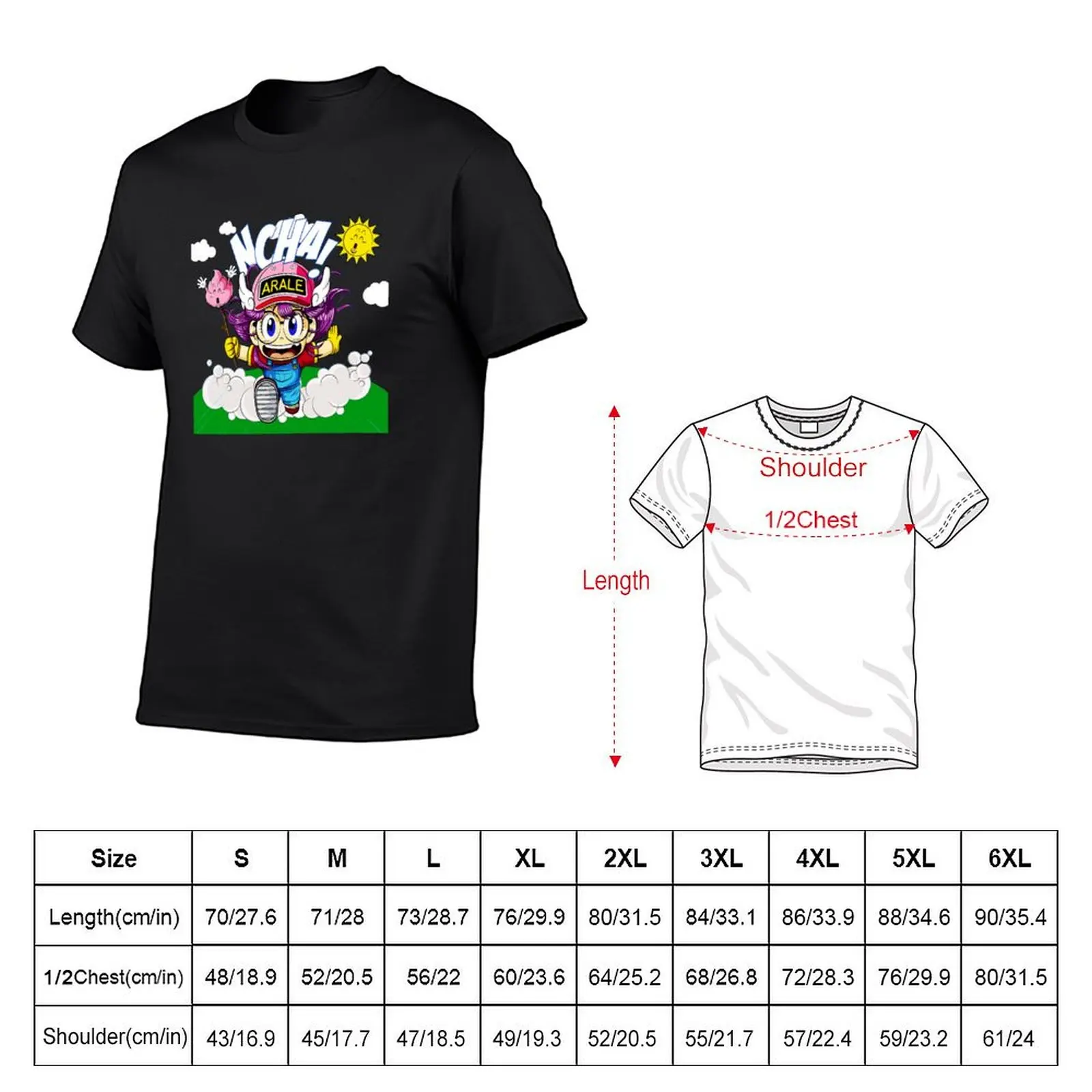 dr slump arale illustrator T-Shirt korean fashion plus size tops customizeds funnys compression shirt men