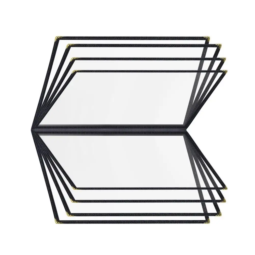 

Transparent Menu Cover A4 PVC 8 Pages Restaurant Folder Protective Covers Modern Design Suitable Hotels Cafe PUB