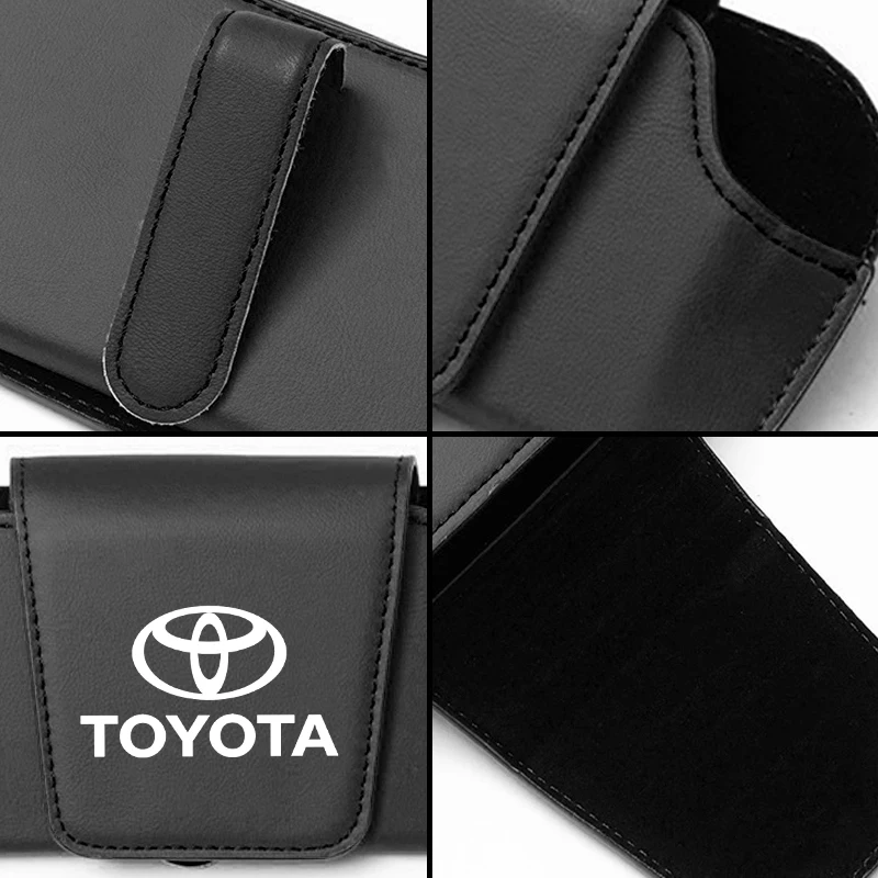 صندوق نظارات السيارة حامل النظارات الشمسية حاجب الشمس لتويوتا كورولا 2020 يارس Aygo GT86 AE110 بريوس RAV4 CHR كامري أوريس #5