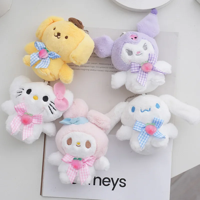 New Plush Keychain Sanrio Cute Kuromi Jade Gui Dog Melody Plush Toy Doll Keychain Doll Backpack Pendant Student Christmas Gift