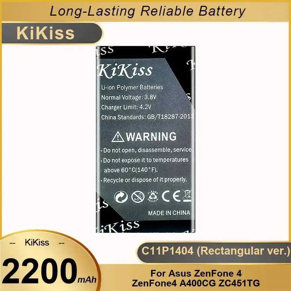 

Durable Mobile Phone Battery C11P1404 Rectangular Version For Asus Zenfone 4 Zenfone4 A400CG ZC451TG 2200Mah
