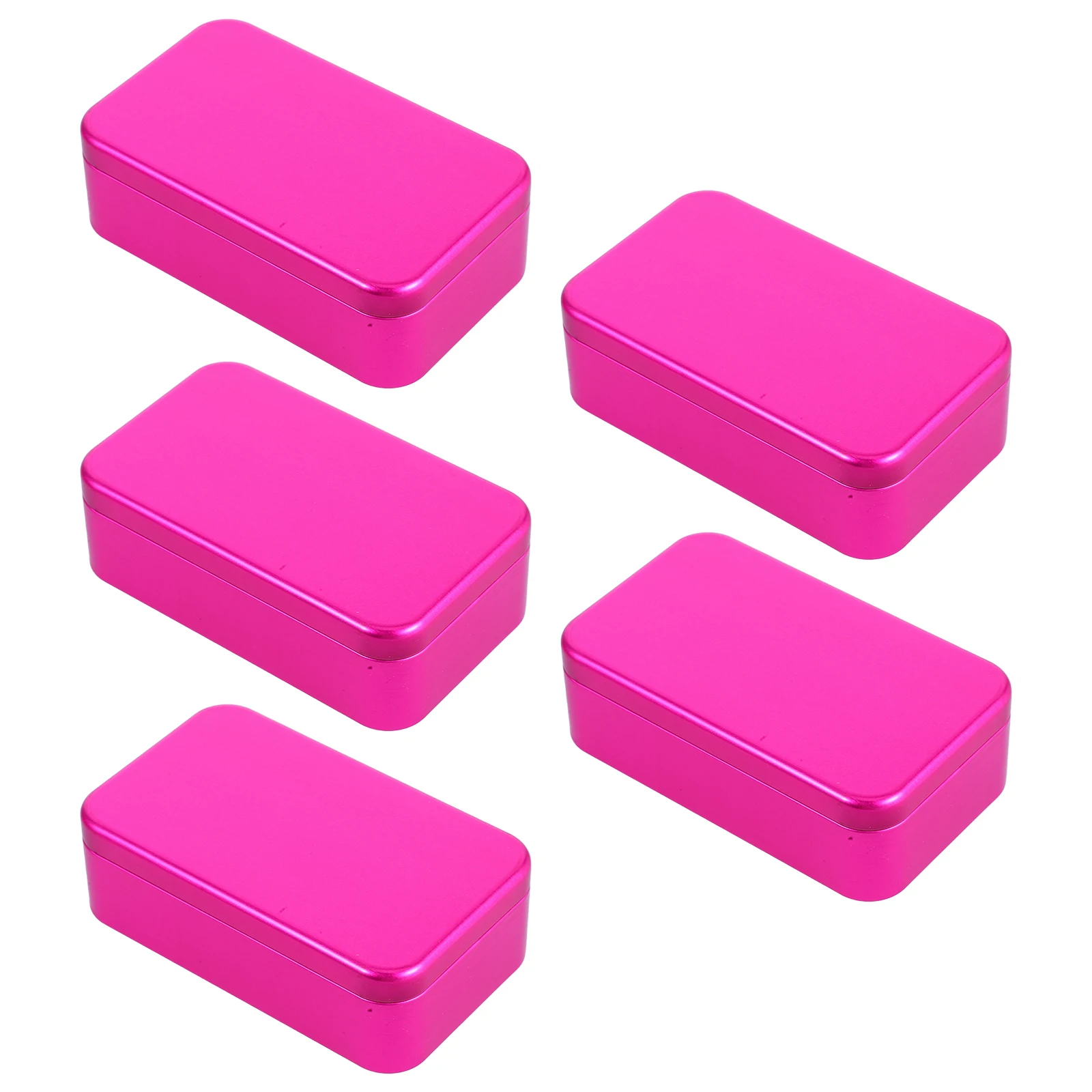 

5pcs Square Brushed Iron Boxes Metal Containers Tea Tin Storage Decorative Tins Loose Tea Jar Mini Tins Lids Small Tinplate
