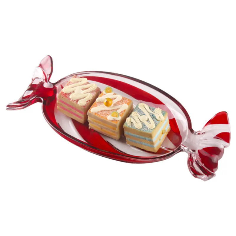 

Креативная тарелка для десертов в форме конфеты – цветной поднос для фруктов, закусок и тортов для украшения дома