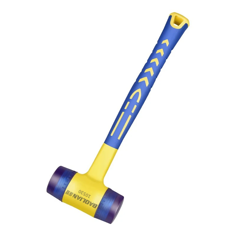 1 double headed installation hammer, 25mm to 45mm rubber hammer with rubber handle, detachable insulated installation hammer