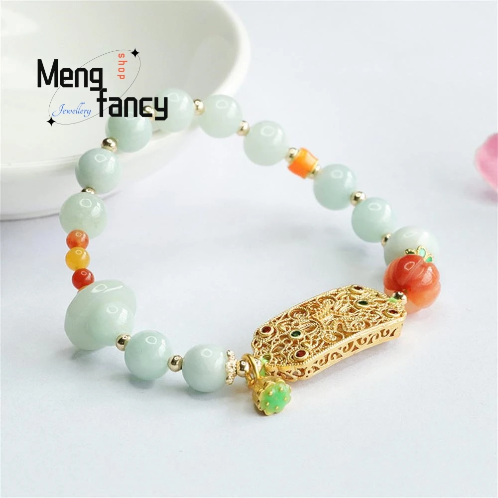 Natural Myanmar A-goods Jadeite Bracelet Exquisite Elegant Simple High-grade Simple Exquisite Elegant High-grade Fashion Jewelry
