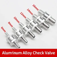 1/5 Uds válvulas de retención unidireccionales 6mm 8mm 10mm 12mm 14mm 16mm válvula de retención sin retorno de combustible de aleación de aluminio carburador de ajuste unidireccional