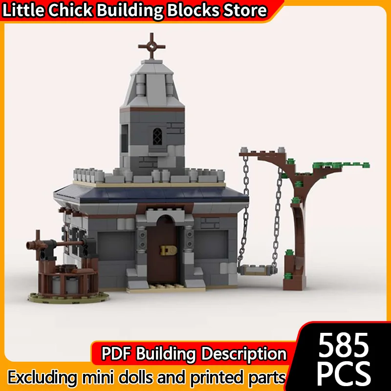 

Medieval Castle Model MOC Building Bricks Ancient Architectural Church Modular Technology Children Holiday Gifts Assemble Toys