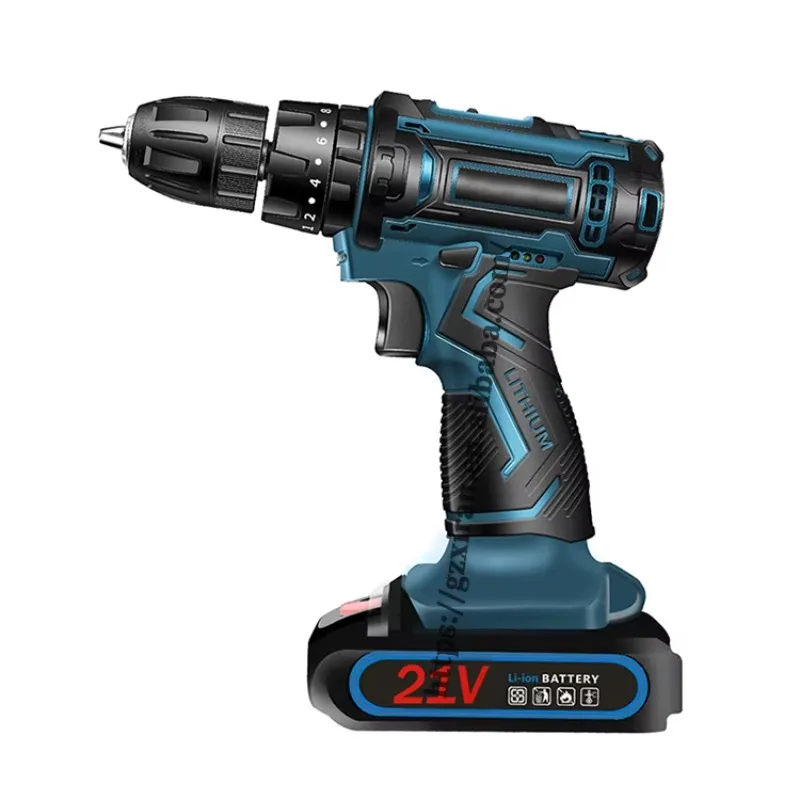 

Electric Drill tools For 21V Cordless Drill Rechargeable Electric Screwdriver Li-ion Household Multi-function 2 Speed Impact