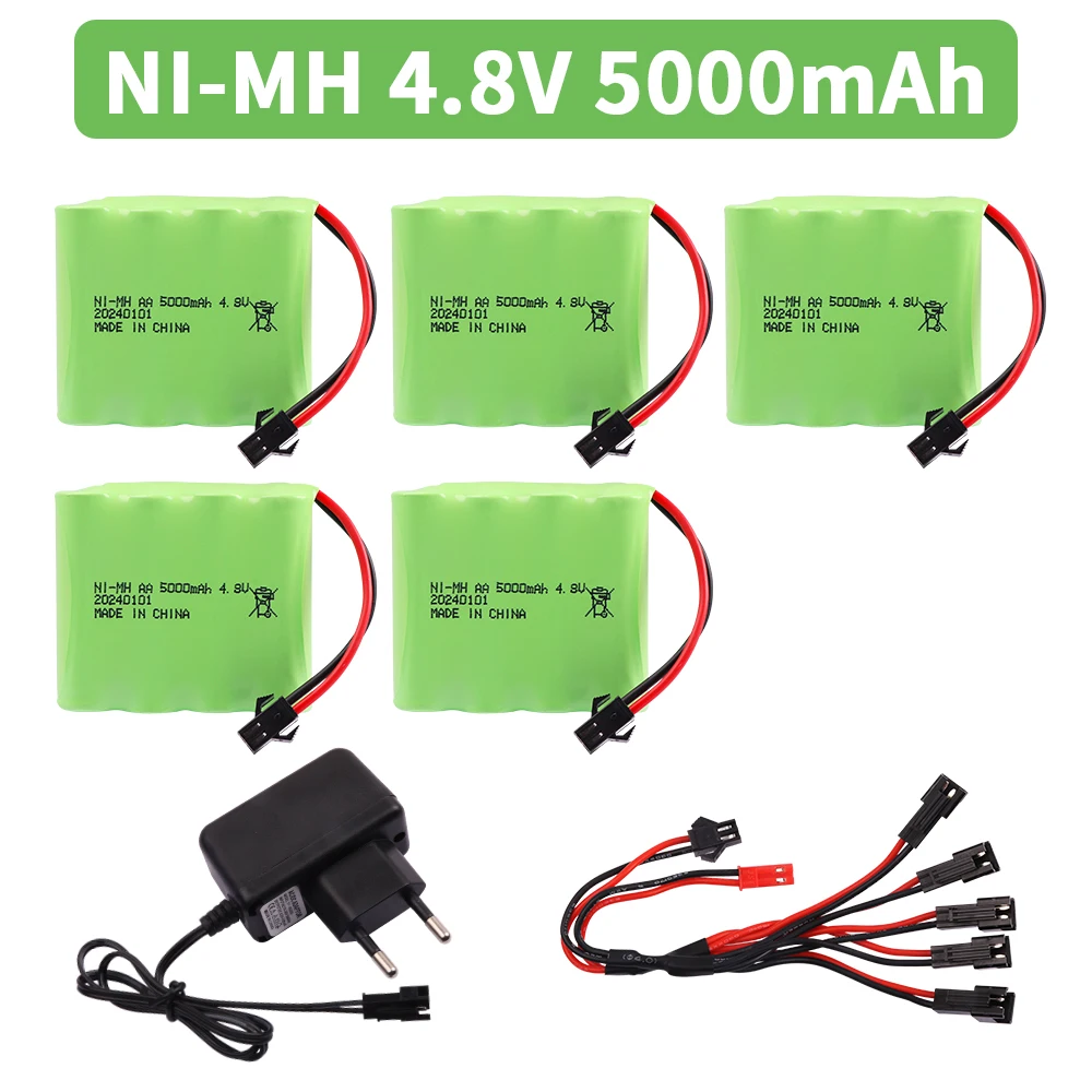 M نموذج 5000mah 4.8V ni-mh بطارية AA ل Rc لعب السيارات الدبابات روبوت قوارب البنادق Ni-MH AA 4.8 فولت بطارية قابلة للشحن